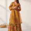 Women Mustard Foliage Suit Set - Image 4