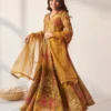 Women Mustard Foliage Suit Set - Image 3