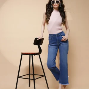 Women Blue Straight Relaxed Fit Jeans