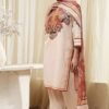 Women Peach-Toned Cotton Straight Suit Set - Image 3